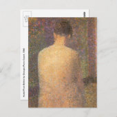 Model van achteren door Georges Seurat,  kunst Briefkaart (Voorkant / Achterkant)