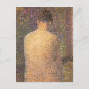 Model van achteren door Georges Seurat,  kunst Briefkaart