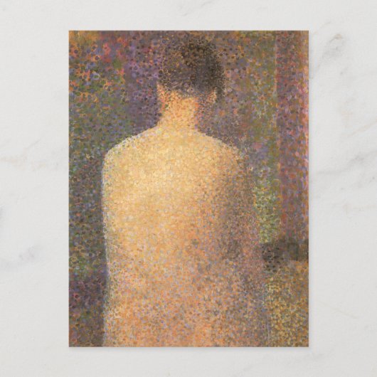 Model van achteren door Georges Seurat,  kunst Briefkaart (Voorkant)