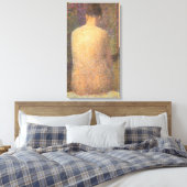 Model van achteren door Georges Seurat, kunst Canvas Afdruk (Insitu (Slaapkamer))
