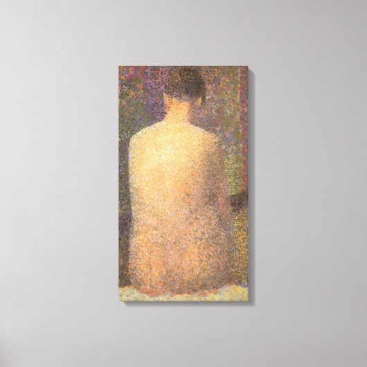 Model van achteren door Georges Seurat, kunst Canvas Afdruk (Voorkant)