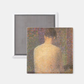 Model van achteren door Georges Seurat,  kunst Magneet (Voorkant / Achterkant)