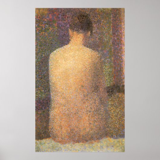 Model van achteren door Georges Seurat, kunst Poster (Voorkant)