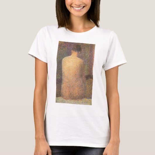 Model van achteren door Georges Seurat,  kunst T-shirt (Voorkant)