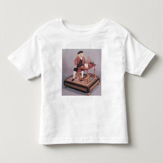 Model van Benjamin Franklin aan zijn tafel Kinder Shirts (Voorkant)