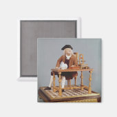 Model van Benjamin Franklin aan zijn tafel Magneet (Voorkant / Achterkant)
