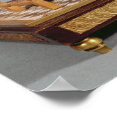 Model van Benjamin Franklin aan zijn tafel Poster (Hoek)