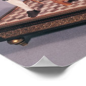 Model van Benjamin Franklin aan zijn tafel Poster (Hoek)