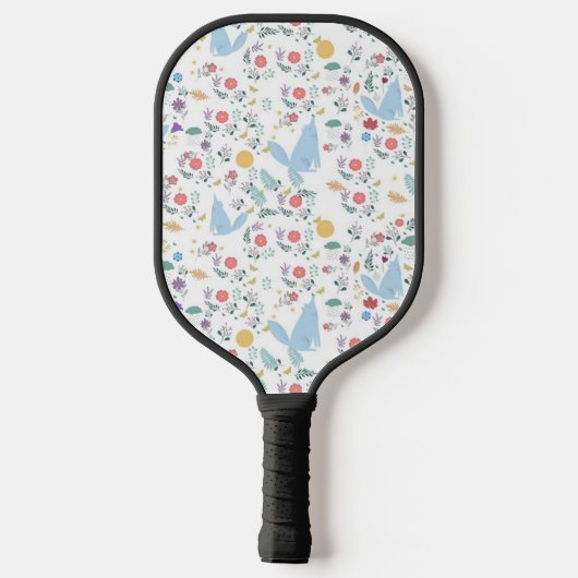 model van cartoon van wolf pickleball paddle (Achterkant)