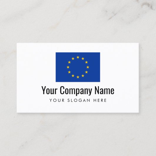 Model van de EU-vlaggenonderneming Visitekaartje (Voorkant)