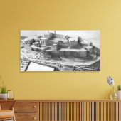Model van de Krak des Chevaliers, model Canvas Afdruk (Insitu (Woonkamer))