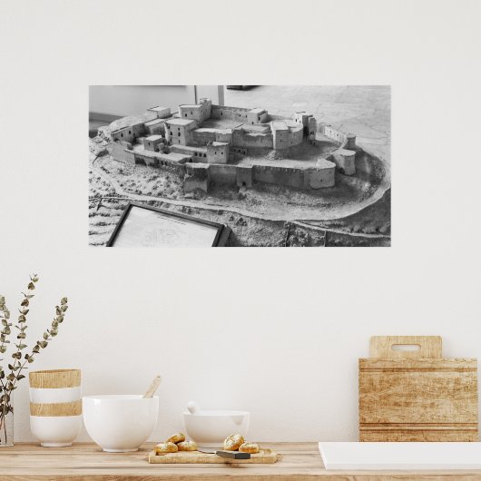 Model van de Krak des Chevaliers, model Poster (Keuken)