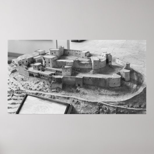 Model van de Krak des Chevaliers, model Poster (Voorkant)
