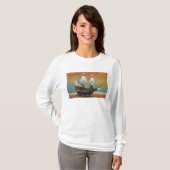 Model van de Mayflower in het Uitzicht van de Pilg T-shirt (Voorkant volledig)