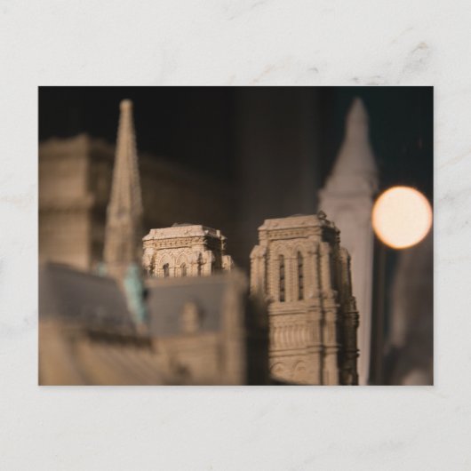 Model van de Notre Dame kathedraal, Parijs Briefkaart (Voorkant)