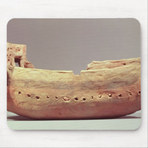 Model van een boot met een hoog benedendek muismat