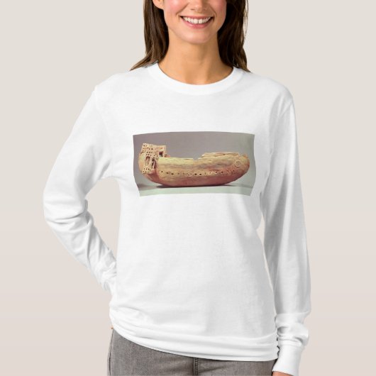 Model van een boot met een hoog benedendek t-shirt (Voorkant)