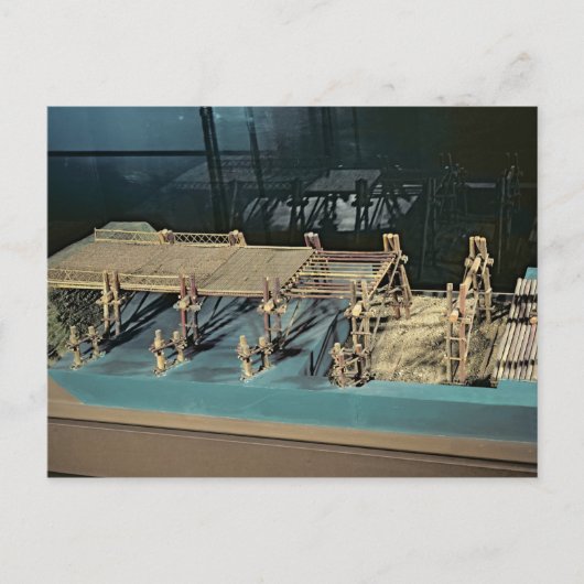 Model van een brug over de Rijn Briefkaart (Voorkant)
