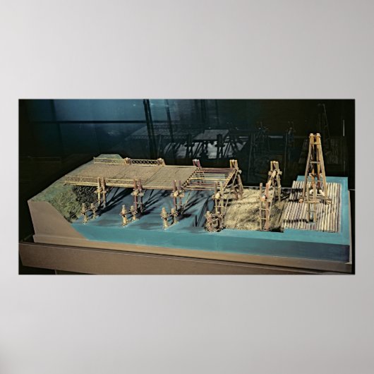 Model van een brug over de Rijn Poster (Voorkant)