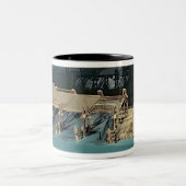 Model van een brug over de Rijn Tweekleurige Koffiemok (Center)