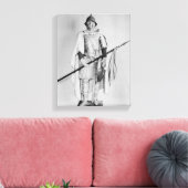 Model van een Carolingian cavalryman Canvas Afdruk (Insitu (Woonkamer))