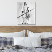 Model van een Carolingian cavalryman Canvas Afdruk (Insitu (Slaapkamer))