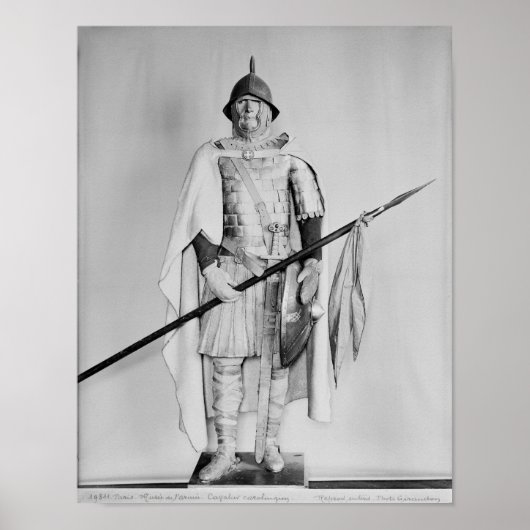 Model van een Carolingian cavalryman Poster (Voorkant)