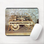 Model van een door veren aangedreven auto muismat (Met muis)