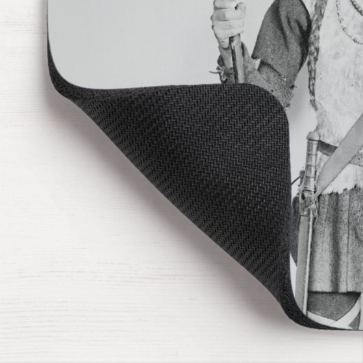 Model van een Frankisch krijger Muismat (Hoek)