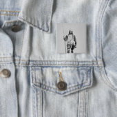 Model van een Frankisch krijger Vierkante Button 5,1 Cm (In situ)