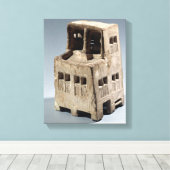 Model van een huis (kalksteen) canvas afdruk (Insitu (Houten vloer))