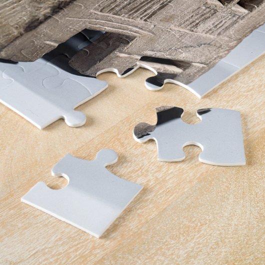 Model van een huis (kalksteen) legpuzzel (Zijkant)