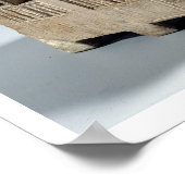 Model van een huis (kalksteen) poster (Hoek)