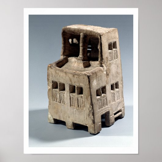 Model van een huis (kalksteen) poster (Voorkant)