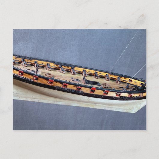 Model van een piratenschip, c.1810 briefkaart (Voorkant)