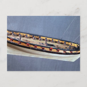 Model van een piratenschip, c.1810 briefkaart