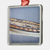 Model van een piratenschip, c.1810 metalen ornament (Links)