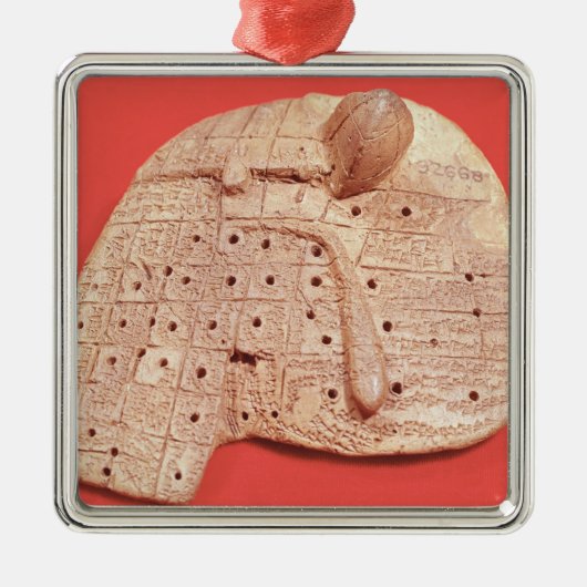 Model van een schapenlever metalen ornament (Voorkant)