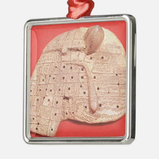 Model van een schapenlever metalen ornament (Links)