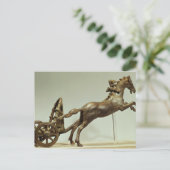 Model van een twee-paard-kariot briefkaart (Staand voorkant)