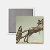 Model van een twee-paard-kariot magneet (Voorkant / Achterkant)