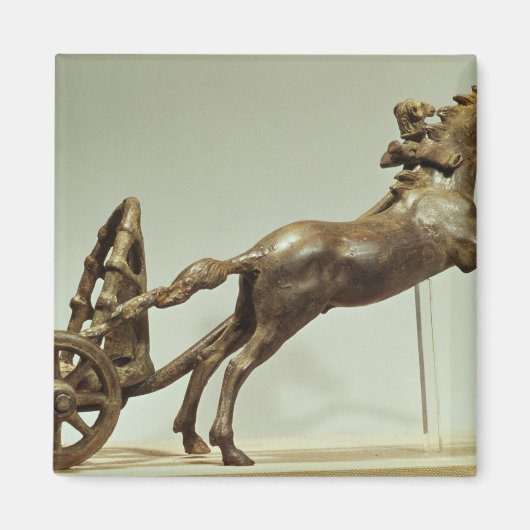 Model van een twee-paard-kariot magneet (Voorkant)