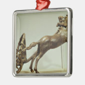 Model van een twee-paard-kariot metalen ornament (Links)