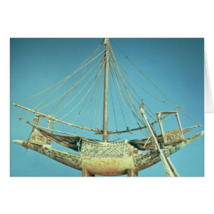 Model van een van de boten van de farao