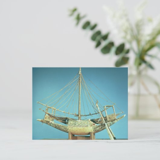 Model van een van de boten van de farao briefkaart (Staand voorkant)