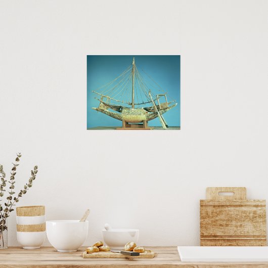 Model van een van de boten van de farao poster (Keuken)