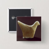 Model van een vogel, vroege Cycladic, c.2800-2300  Vierkante Button 5,1 Cm (Voorkant /achterkant)