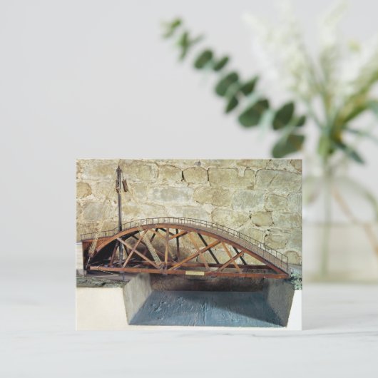 Model van een zwendbrug briefkaart (Staand voorkant)