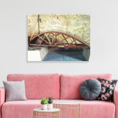 Model van een zwendbrug canvas afdruk (Insitu (Woonkamer))