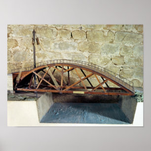 Model van een zwendbrug poster